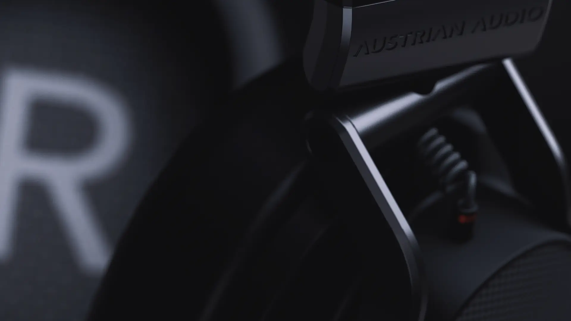 Austrian Audio - Ingenius title card with particle waves over mesh texture